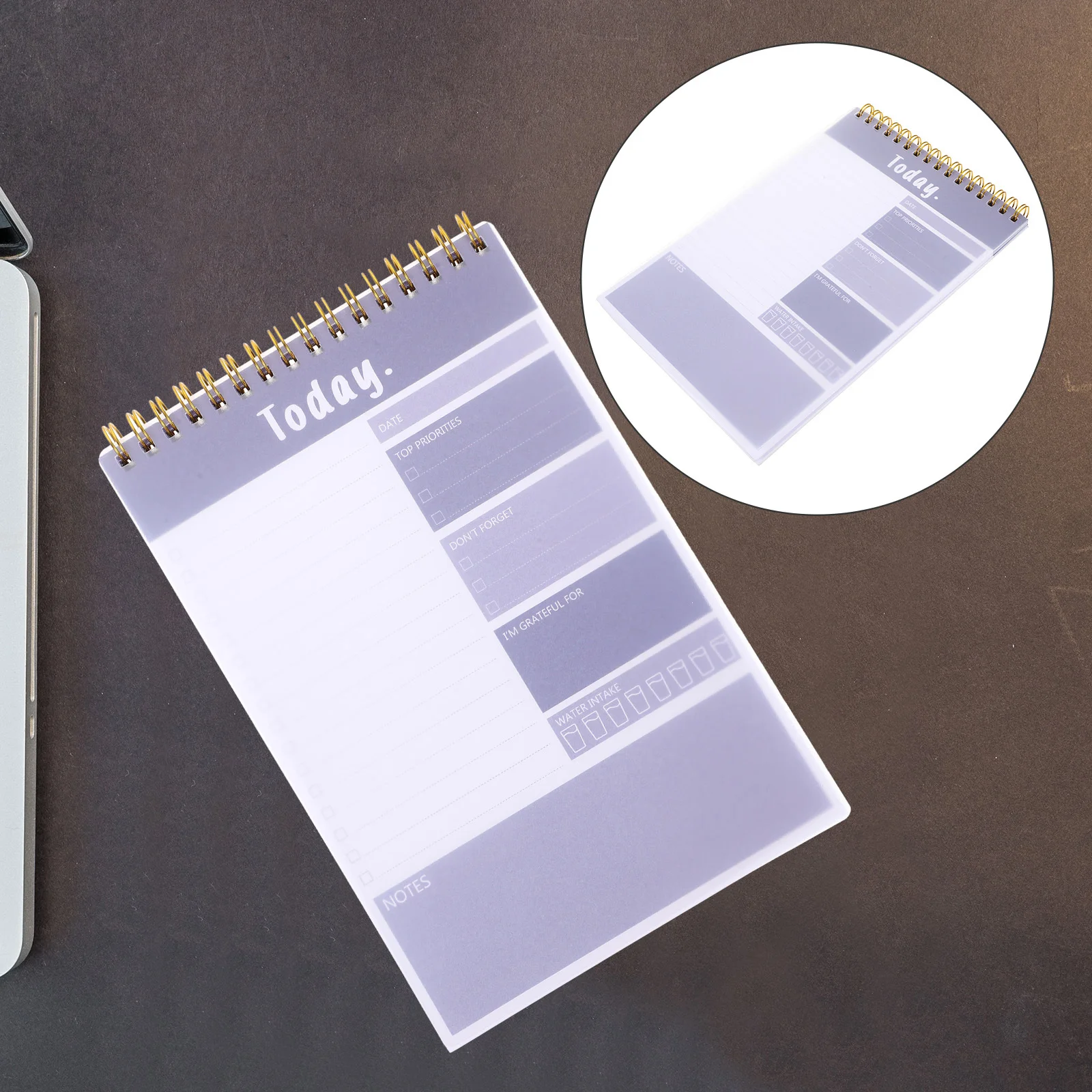 

Planner Notepad Paper Aluminium Alloy Portable Daily Planner Weekly to Do List Task Organizer Tear Off Memo Pads