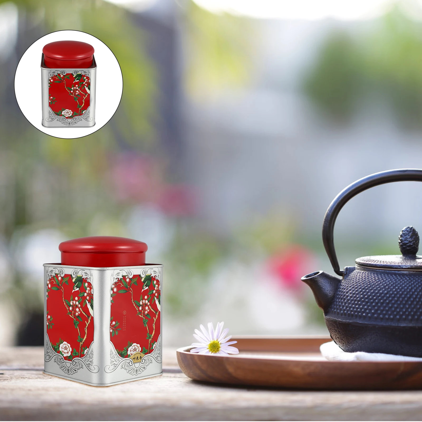 

Premium Tinplate Canister Square Sealed Storage Jar For Tea Coffee Candies Snacks Airtight Household Gift Packaging