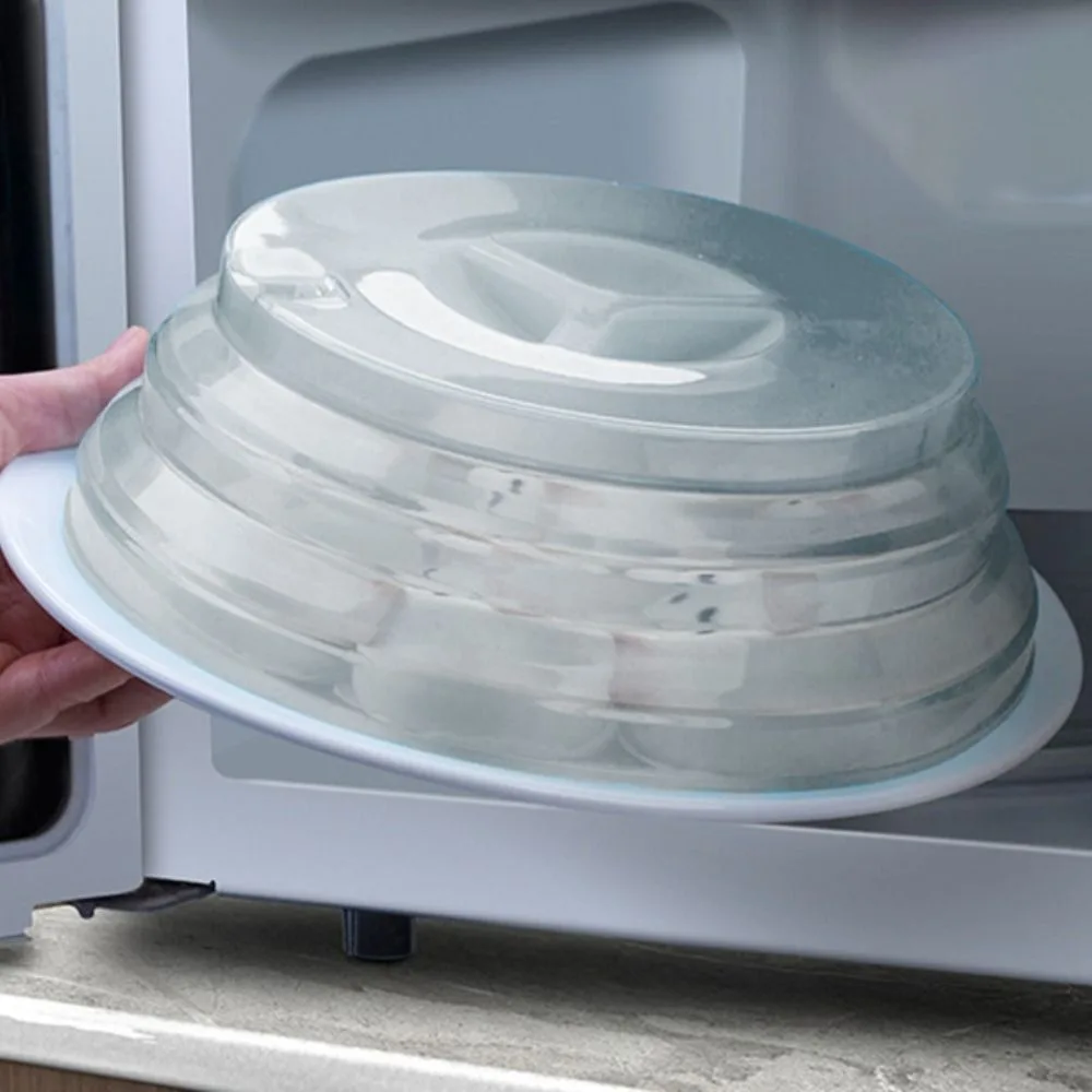 

Foldable Microwave Splatter Cover Silicone Prevent Odor Transfer Cooking Splash Guard Anti-Splatter High Temperature Resistant