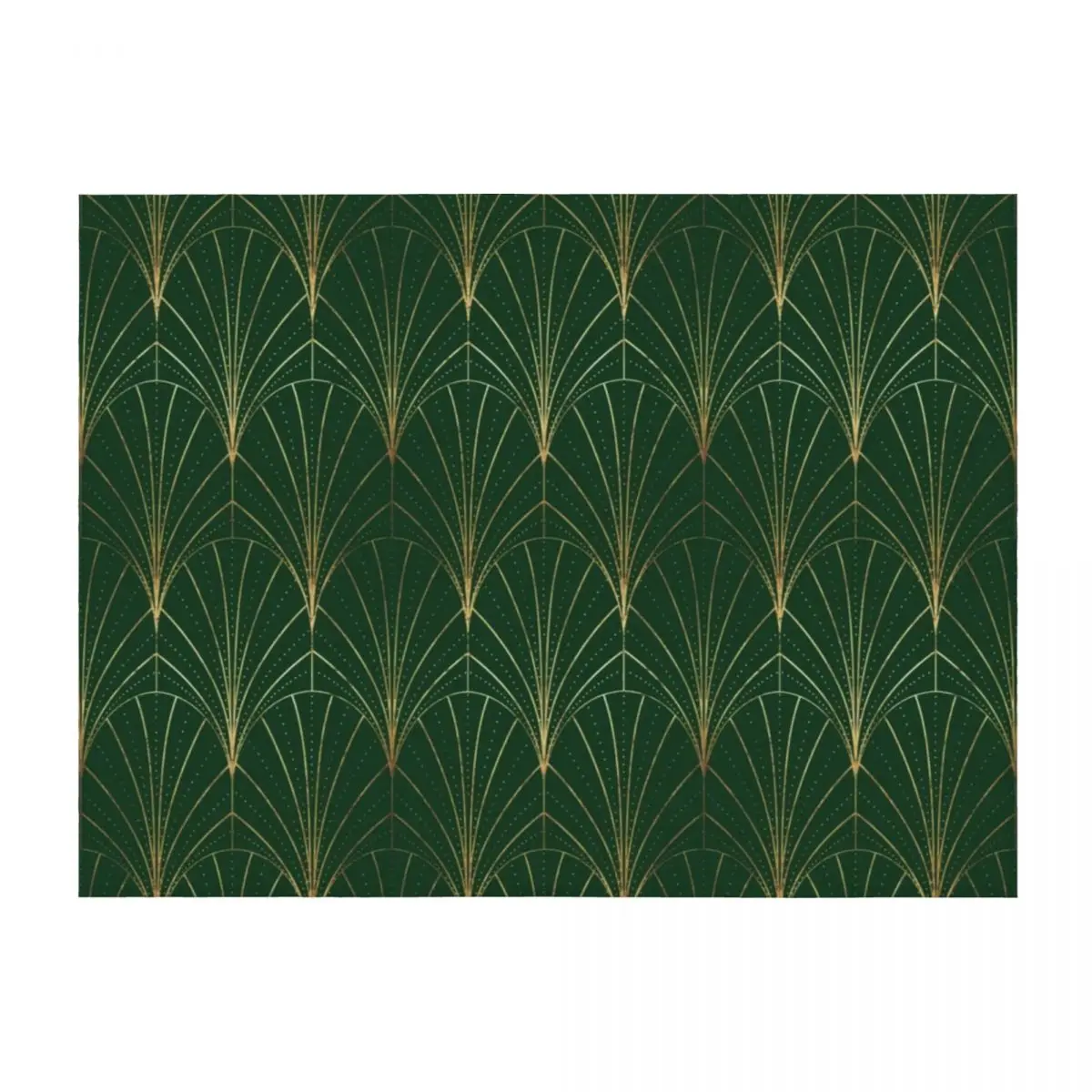 

Art Deco Waterfalls // Emerald Green Throw Blanket Soft Loose Flannels Thermal Blankets