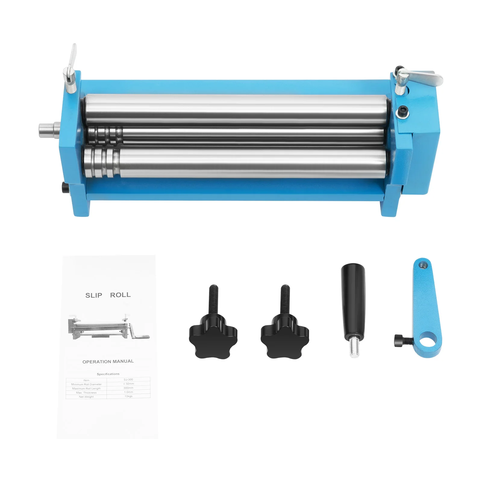 SJ 300 3-Rollen-Rundbiegemaschine, tragbare manuelle Rollblechbiegemaschine, verstellbares Biegewerkzeug für Stahl-/Kupferplattenrohre – Detail 9