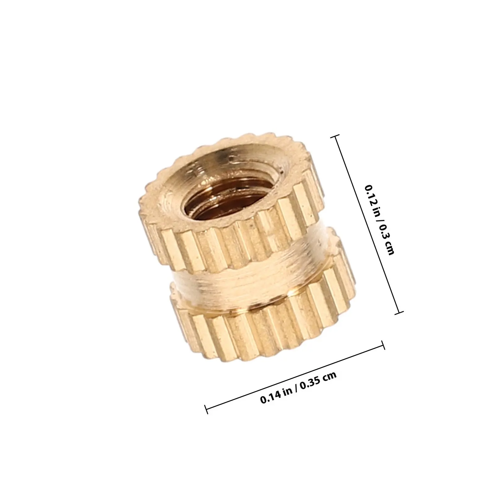 60Pcs Knurled Brass Threaded Insert Nuts Blind Hole Fasteners for Electrical Appliance DIY Repair