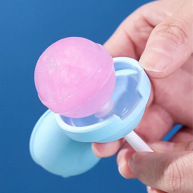 Lollipop Silicone Ice Box Popsicle Mold Mini Ice Cream Maker Ice Mold Household Popsicle Ball Diy Mold Homemade Popsicle Tools