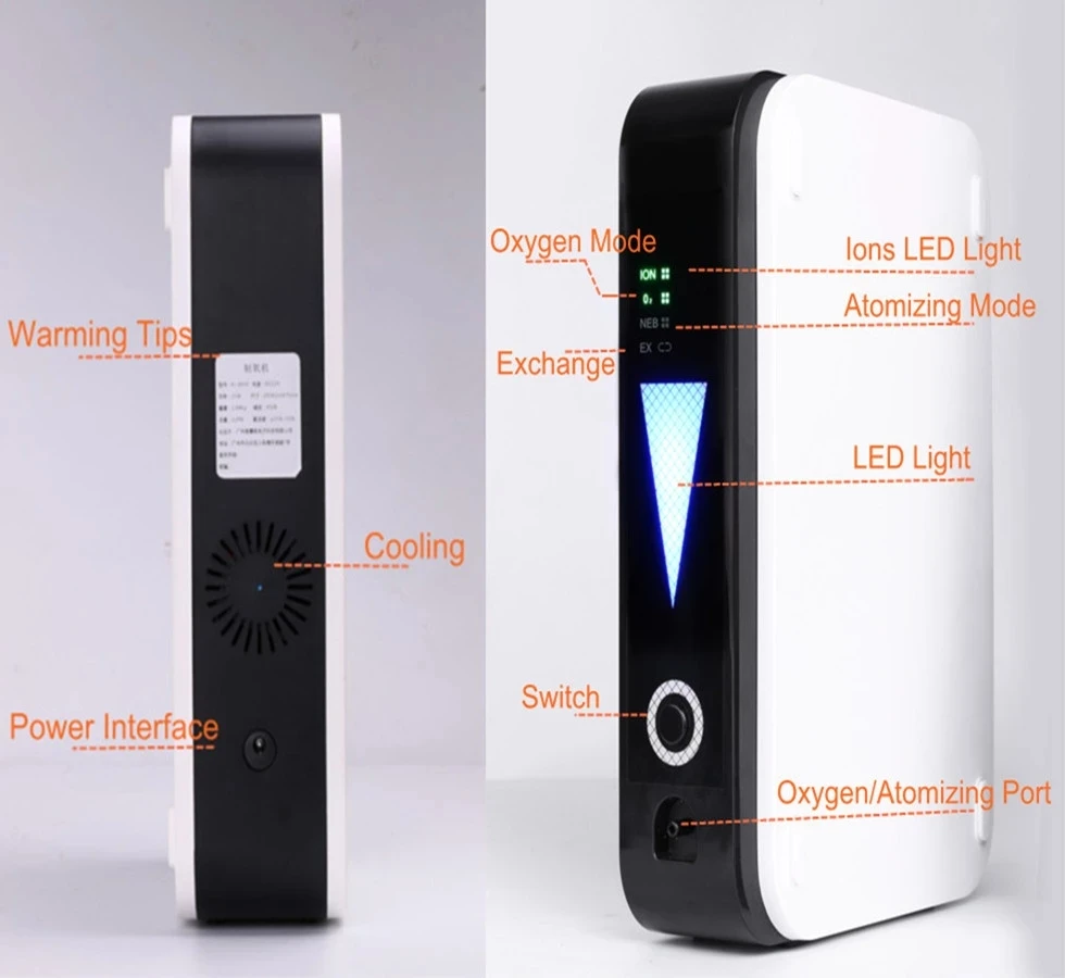 Portable 1L Oxygen Concentrator 2 in1 Breathing  Generator Atomization Machine For Home Vehicle