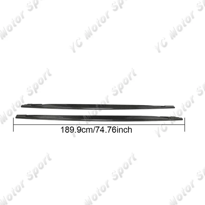 Car Accessories CF Carbon Fiber Side Skirt Underboard Fit For 2021-2022 VW Golf MK8 R Side Skirt Underboard