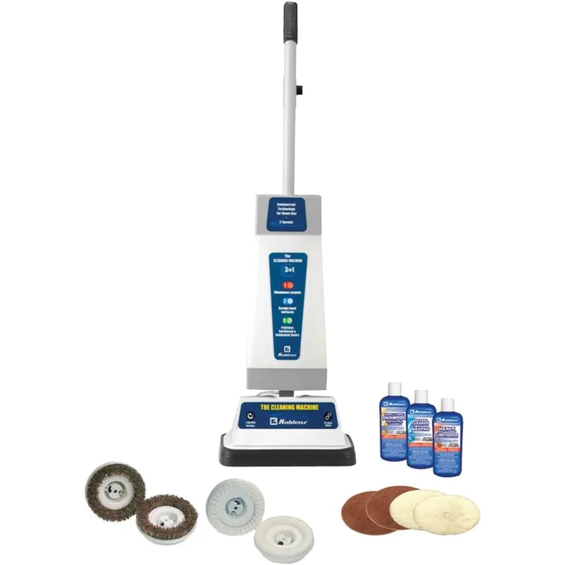 Koblenz Shampooer and Polisher Cleaning Machine, Floor Cleaner with 1100-rpm Motor, 5' Power Cord, 120-oz Tank, 2-Speed Settings