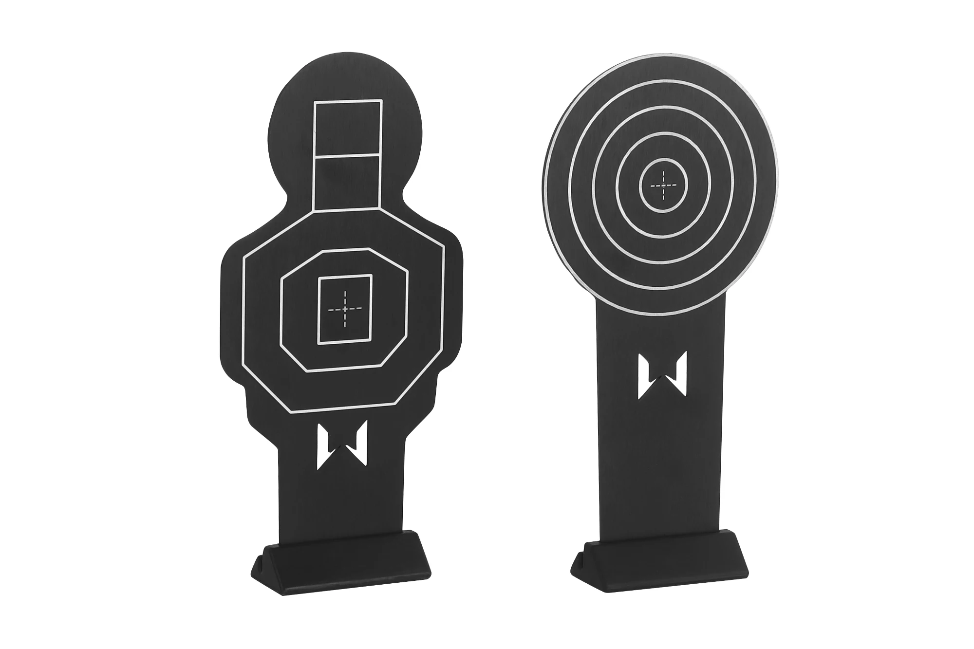 Tactical Professional Training Shooting Target Impact Resistance IPSC Metal Shooting Small Scoring Target 2pcs