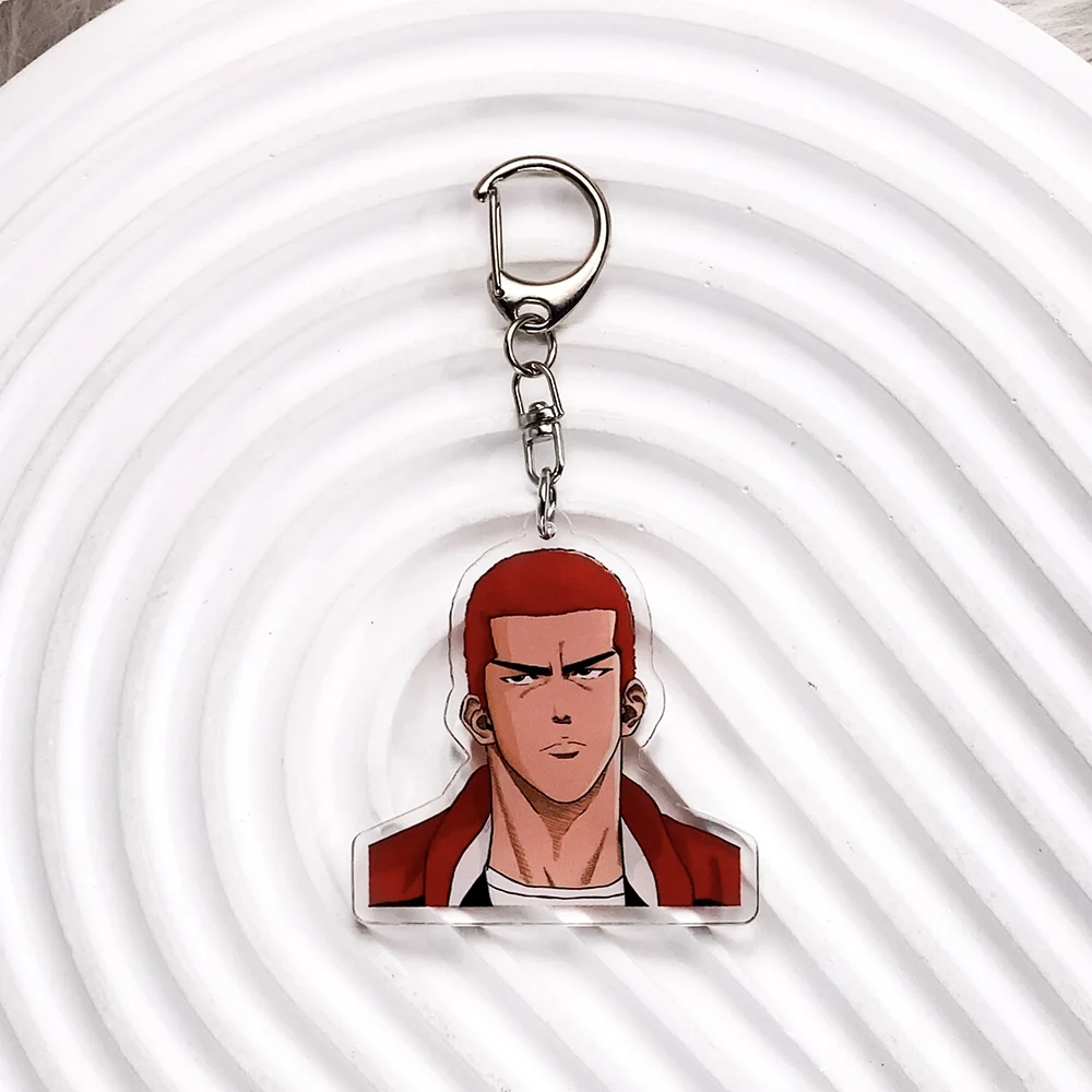 5Pcs Anime Figures Slam Dunk Acrylic Keychain Bag Charms Accessories Cute Backpack Key Holder Funny Keyring Fans Friends Gifts