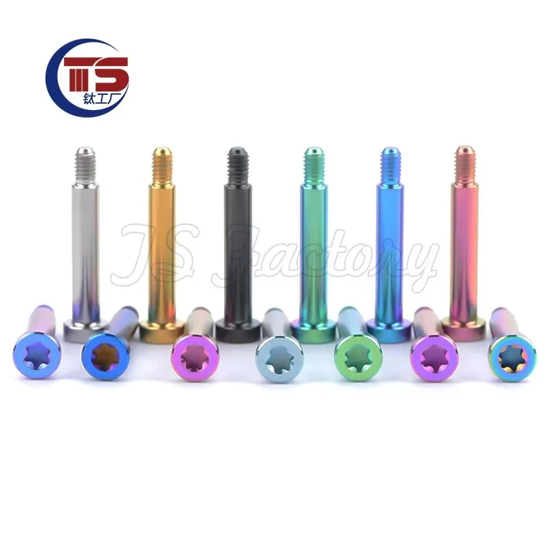 TS 2pcs/10pcs titanium factory Cheliwu F130 straight push upper pump titanium alloy turn point tie rod screw GR5