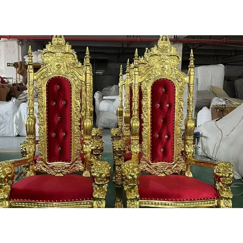 

Европейский стул с высокой спинкой, неоклассический одиночный стул принцессы, свадебное украшение, реквизит короля