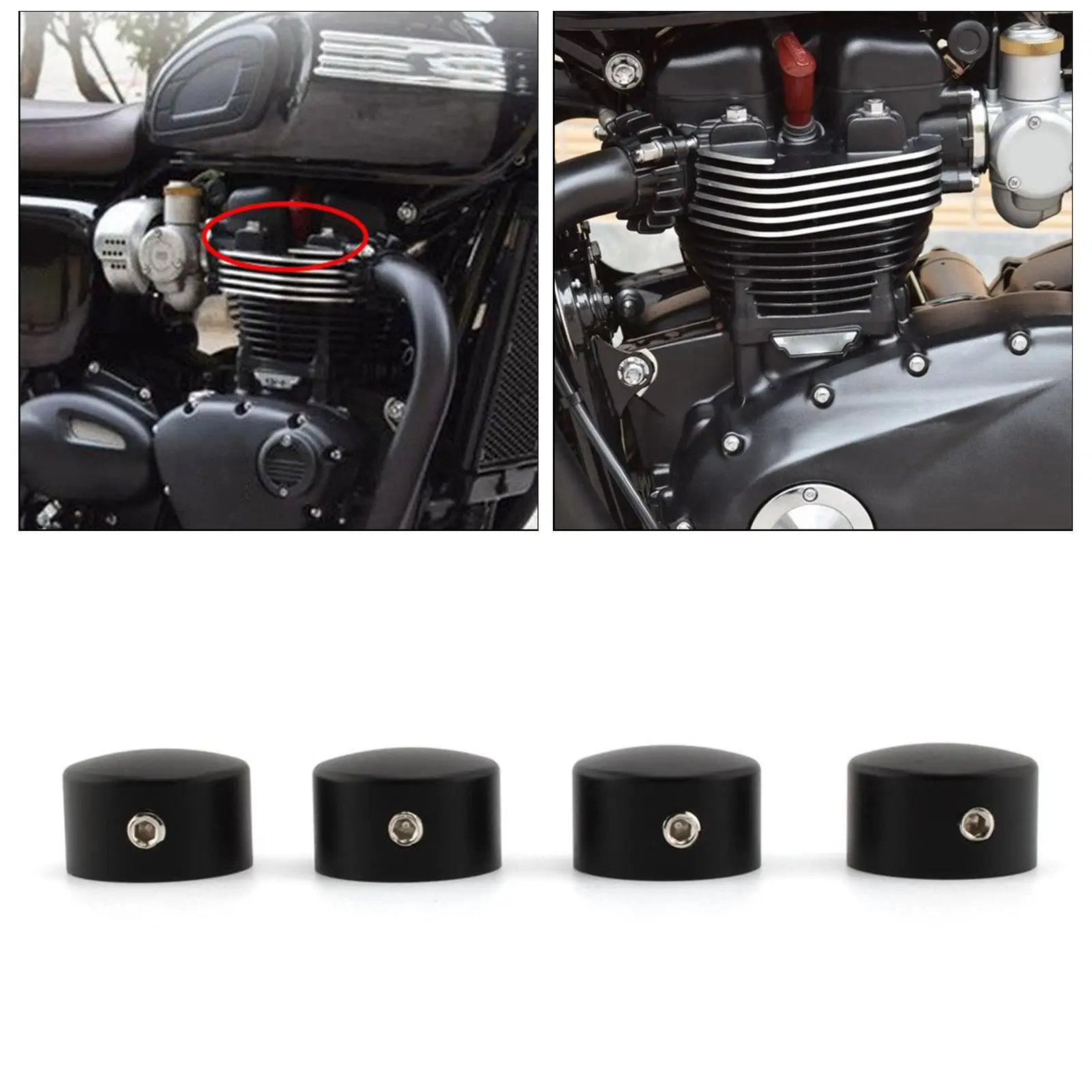 

4 шт. болты с обработанной головкой, колпачки, винты, крышка гайки для Triumph для Thruxton R