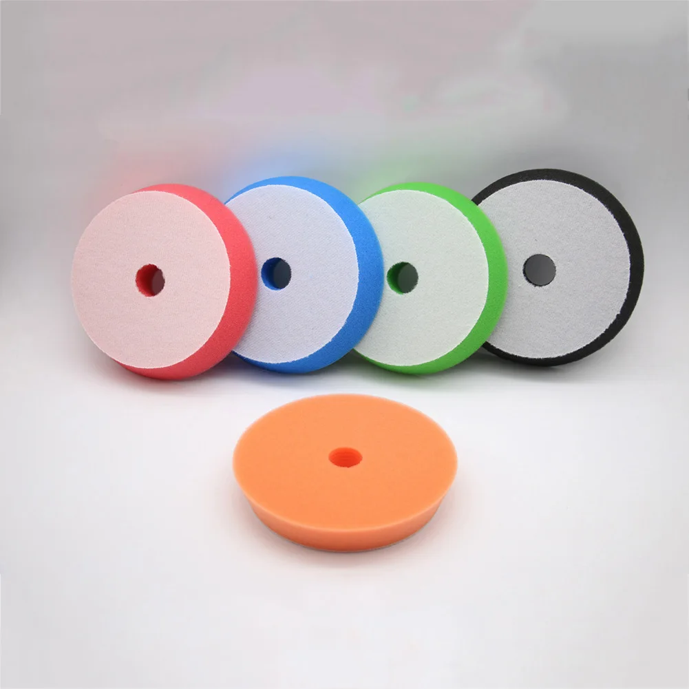 5Pcs 6inch Sponge Polishing Pad Kit Car Polisher Waxing Pads Set for Car Glass Boat Polish Buffer Removes Scratches Buffing Pad