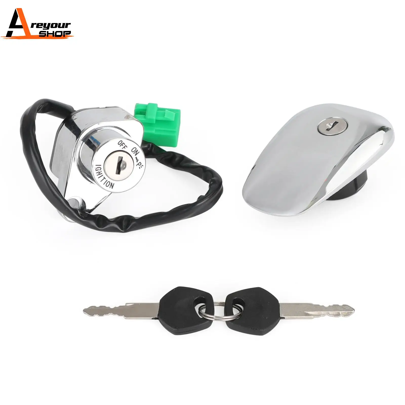 Areyourshop Ignition Switch Fuel Gas Cap Keys for Suzuki Intruder VS700 VS750 VS800 VS1400