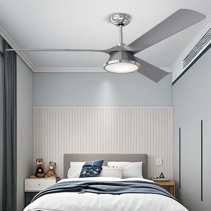 New Style Silent Bedroom Fan Light Ceiling Fan Light Modern Minimalist Living Room Fan Light