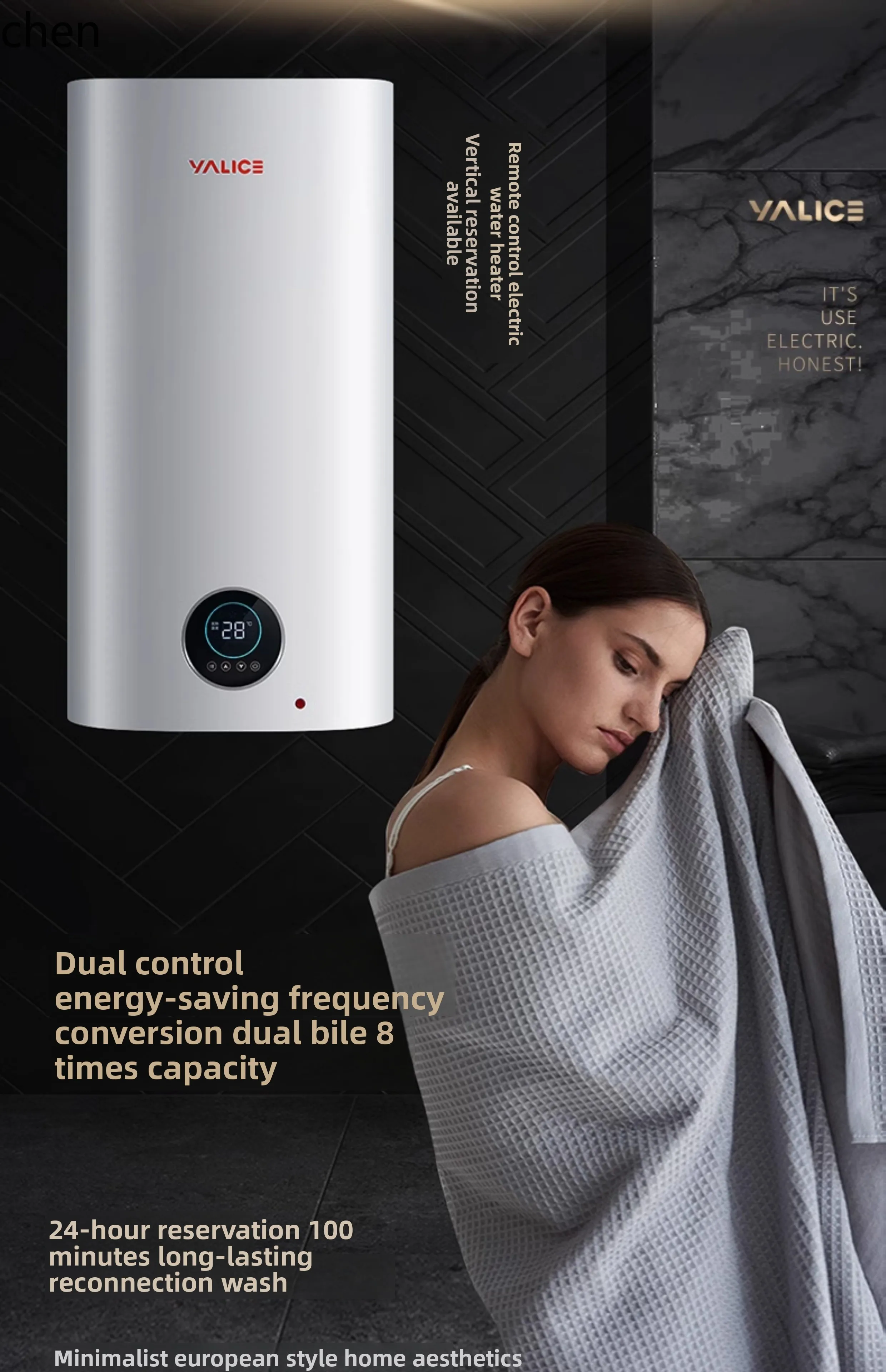 LXC scaldabagno elettrico a secchio piatto verticale piccolo tipo di accumulo d'acqua domestico presa d'acqua spegnimento WC