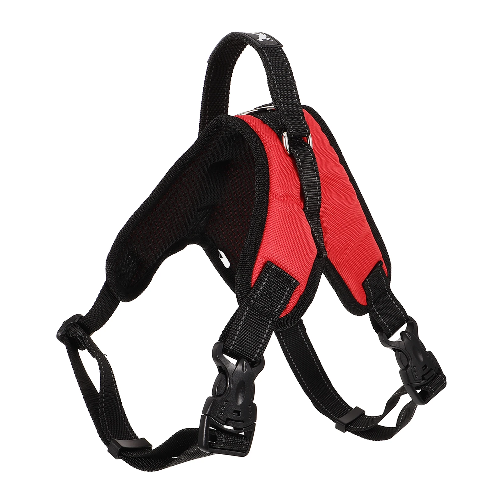 

Red L Size Saddle Style Mesh Dog For Medium Large Dogs Comfortable Walking Quick Release Buckle Durable Pet Puppy Adult Dogs