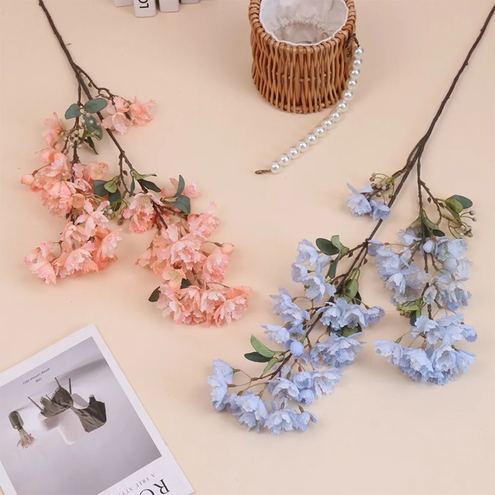 

90cm Artificial Lagerstroemia Flower Elegant Handmade Silk Cherry Blossoms Branch Plastic Fake Flower Home Garden Decor