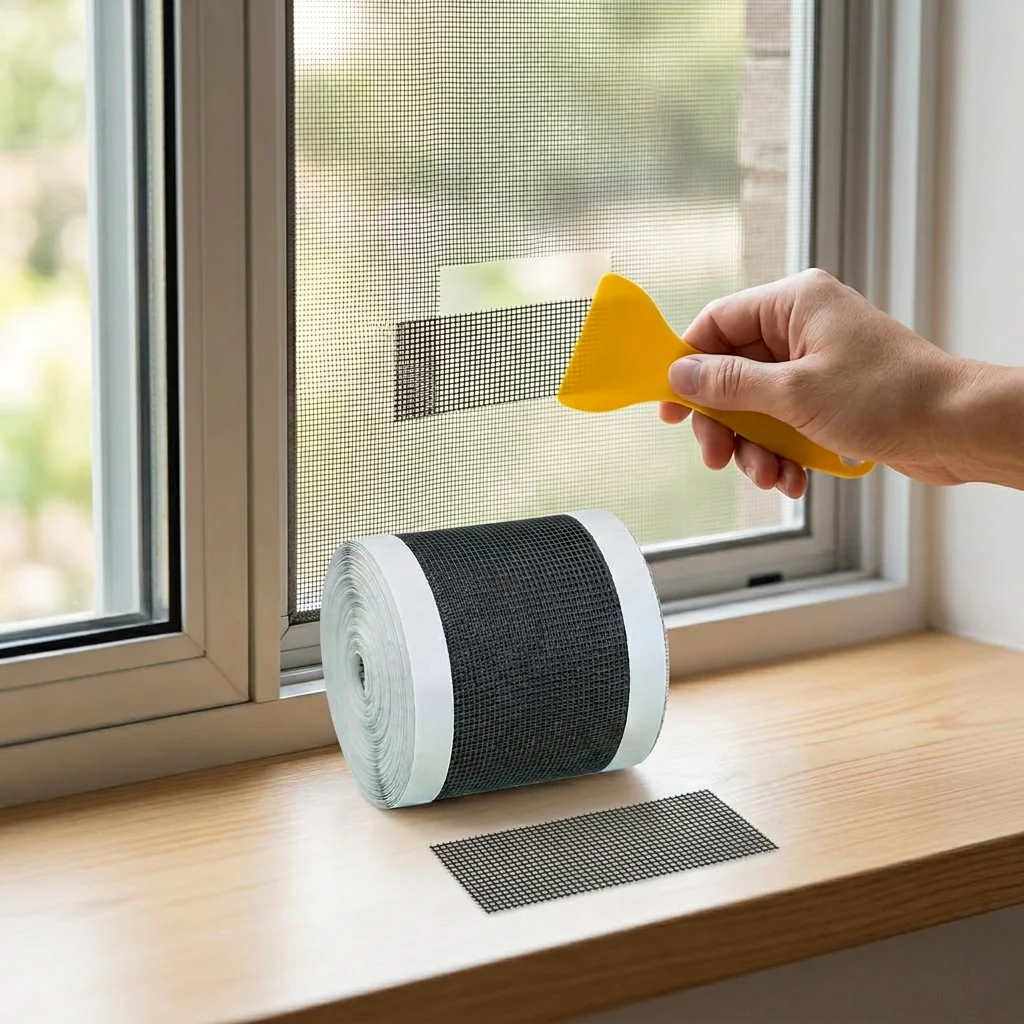 Window Screen Repair Tape Self Adhesive Mosquito Net Repair Patch Anti-Insect Fly Mesh Broken Hole Sticker Cuttable Mesh Tapes