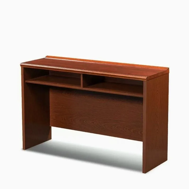 Desk plate type strip table conference paint Chinese business meeting room strip table double red brown training table
