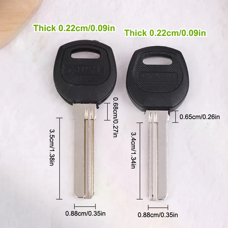 10Pcs Key Embryo AB Lock Security Door Key Blank Electric Door Lock Blank Fingerprint Lock Password Lock Blank Car Key Blanks
