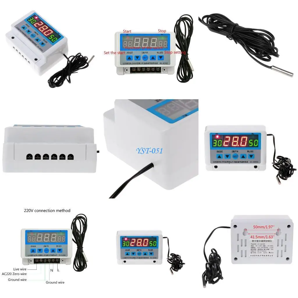 

E15A Digital Thermostat 30A Temperature Controller Temperature Control Switch 220V