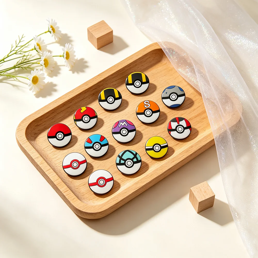 11-teiliges Cartoon Pocket Monster Ball Rundes Emaille-Anstecknadel-Set, Modisches Accessoire, Broschen für Rucksack und Kleidung, Kreatives Geschenk – Detail 4