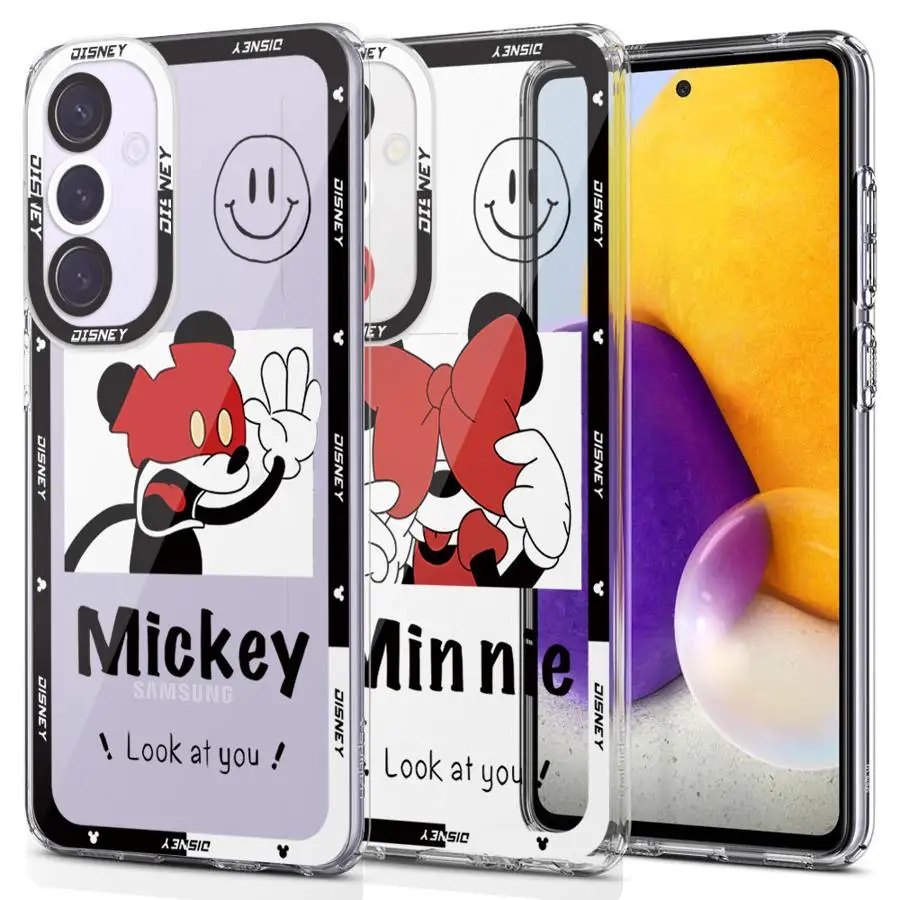 Disney Cute Mickey Mouse Lovely Cover Case for Samsung Galaxy A35 A55A53 A54 A73 A34 A33 A25 A24 A13 A14 A15 Clear Soft Shell