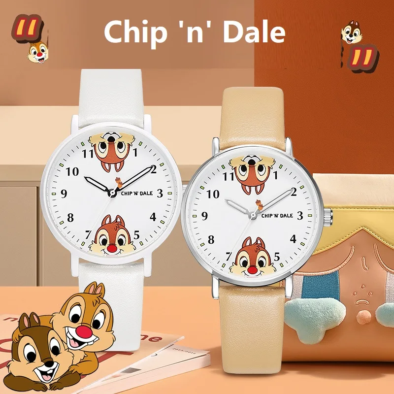 Disney For Children Watch Chip \'n\' Dale Private Pluto Unisex Boy Girl Kids New Cartoon Quartz Wristwatch Luminous Hands Students