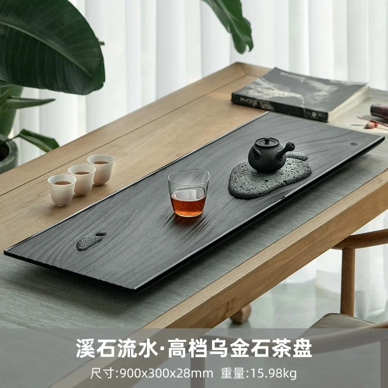 صينية شاي Wujinshi 2025 صينية شاي للأعمال المنزلية الجديدة صينية تصريف المكتب