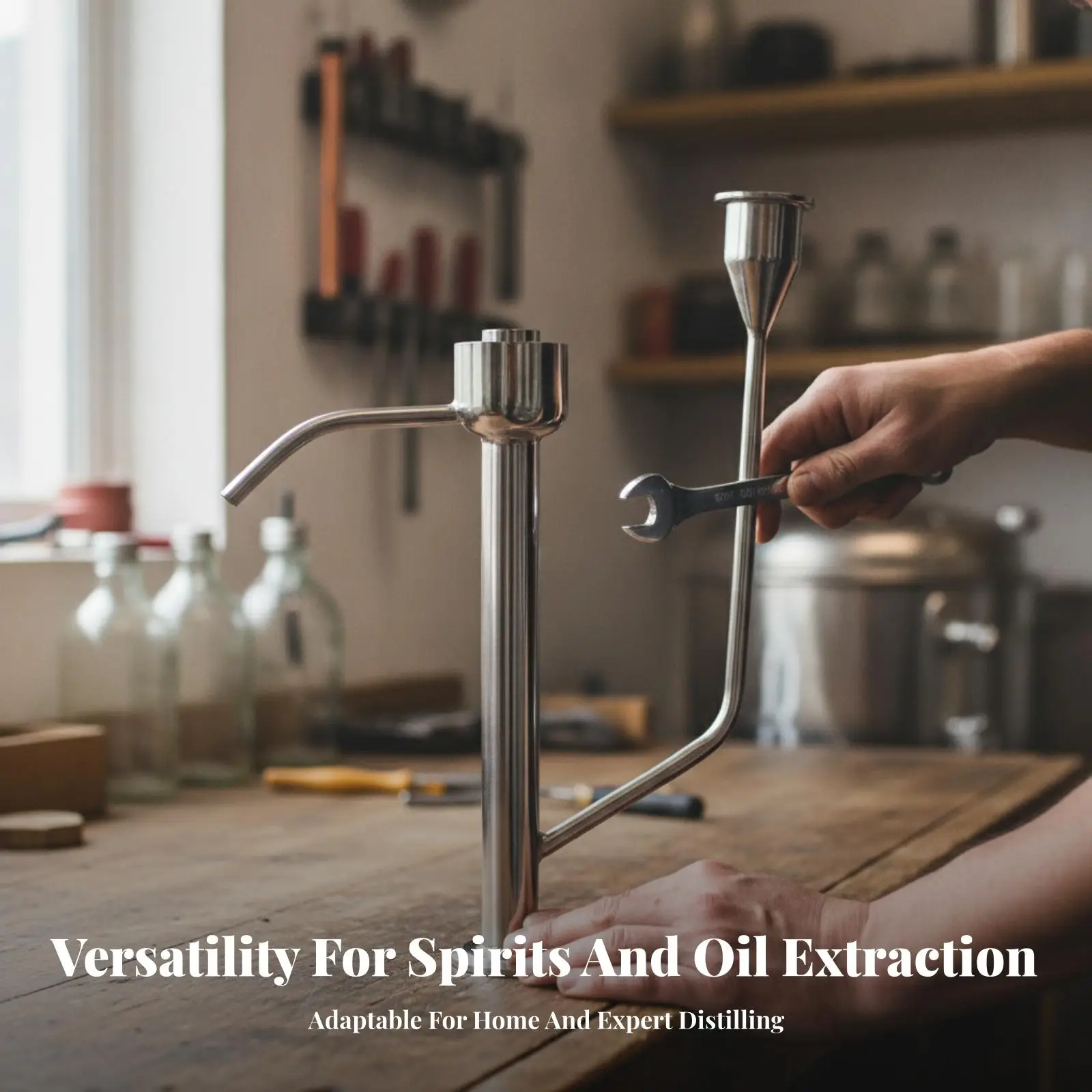 Distillation Outlet Assembly Stainless Steel Brewing Outlet Pipe for Home Brewers