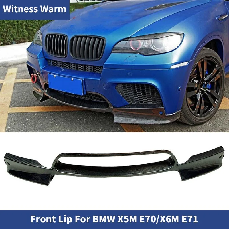 for Bmw X5m E70 Carbon Fiber Front Lip for E71 X6m Carbon Fiber Front Shovel X5m X6m Front Bumper Lip Splitter Spoiler 2008-13