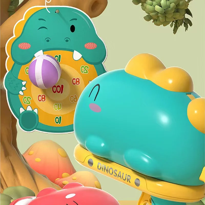 Kinder Dinosaurier Ball Pistole Schießen Spielzeug mit Ziel Klebrige Kugel Outdoor Interaktive Puzzle Geschenk für Kindergeburtstag