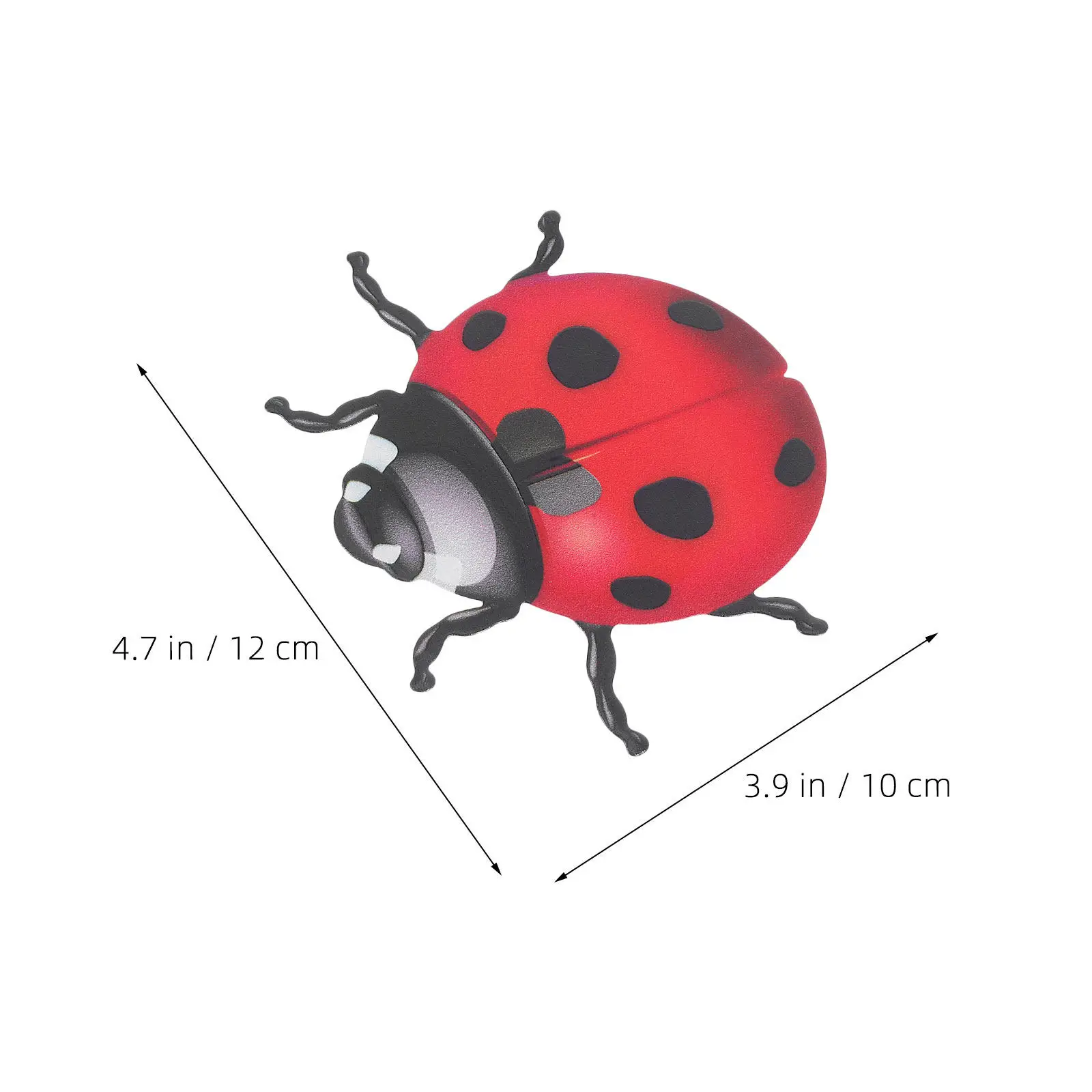 3Pcs Seven-Legged Ladybug Metal Wall Art Outdoor Garden Decoration Patio Yard Iron Wall Sculpture Insect Ornament