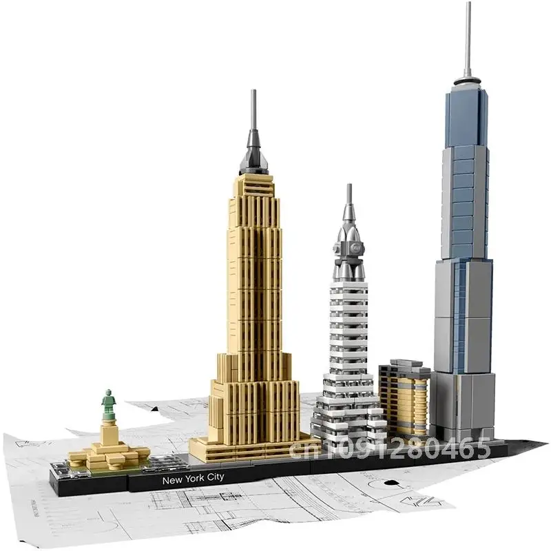 New York London Pairs Dubai Lanmark City Skyline Building Blocks 21052 21044  21028  21034 21032 21027 Construction Bricks Set