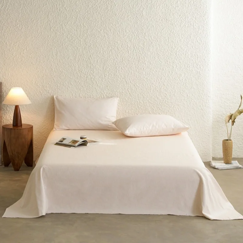 Solid color simple cotton old coarse cloth sheets Single piece cotton thickened sheets, no pillowcases