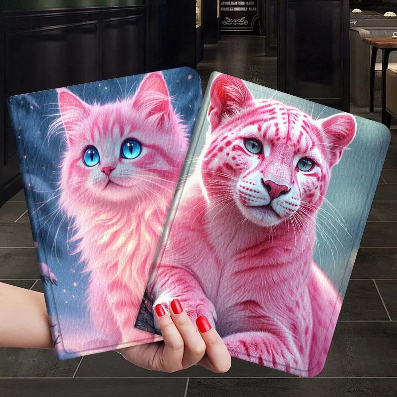 

Color Cat Tiger Cartoon Art Gift For Xiaoxin Lenovo Tab P12 Extreme Legion Y900 Idea Pro GT 12.1 2025 Foldable Tablet Case