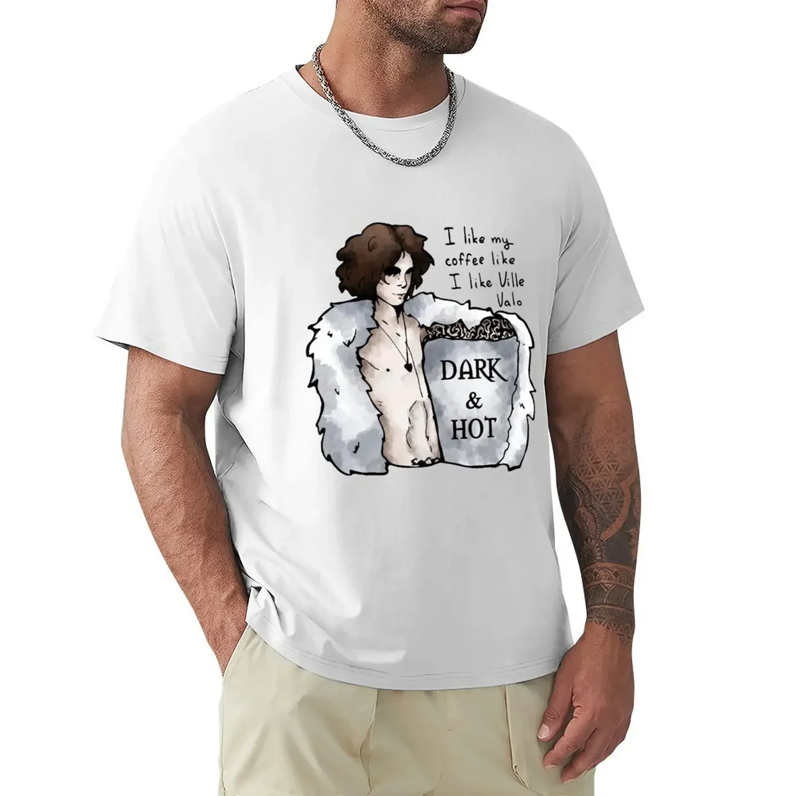 Ville Valo: Coffee T-Shirt plus size tops sports fans anime tee shirts for men