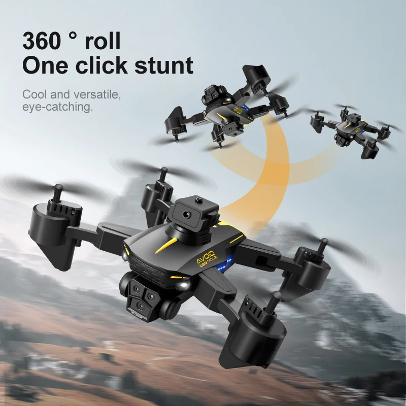 Three camera high-definition aerial photography drone folding four axis aircraft automatic obstacle avoidance optical flow posit