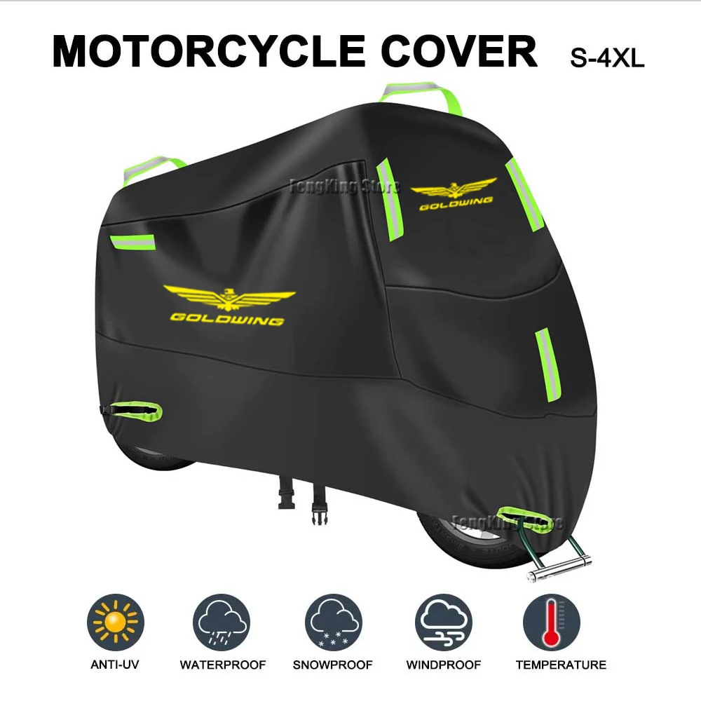 

Motorcycle Cover Waterproof Outdoor Motorbike Rain Dustproof Snow Sun UV Protector For Goldwing1800 GL1800 F6B 2002-2017