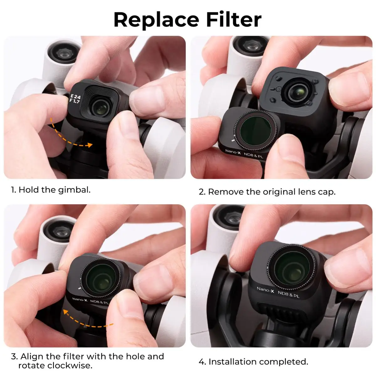 K&F Concept CPL Filter for DJI Drone Mini3/Mini3 Pro Waterproof Scratch-resistant with Single-sided Anti-reflection Green Film