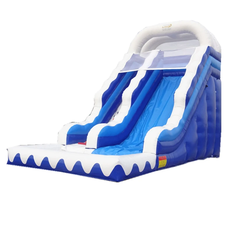 Factory Price Blue Commercial Grade PVC Inflatable Water Slide for Adults-Indoor/Outdoor Backyard Wet Sliding Party Use