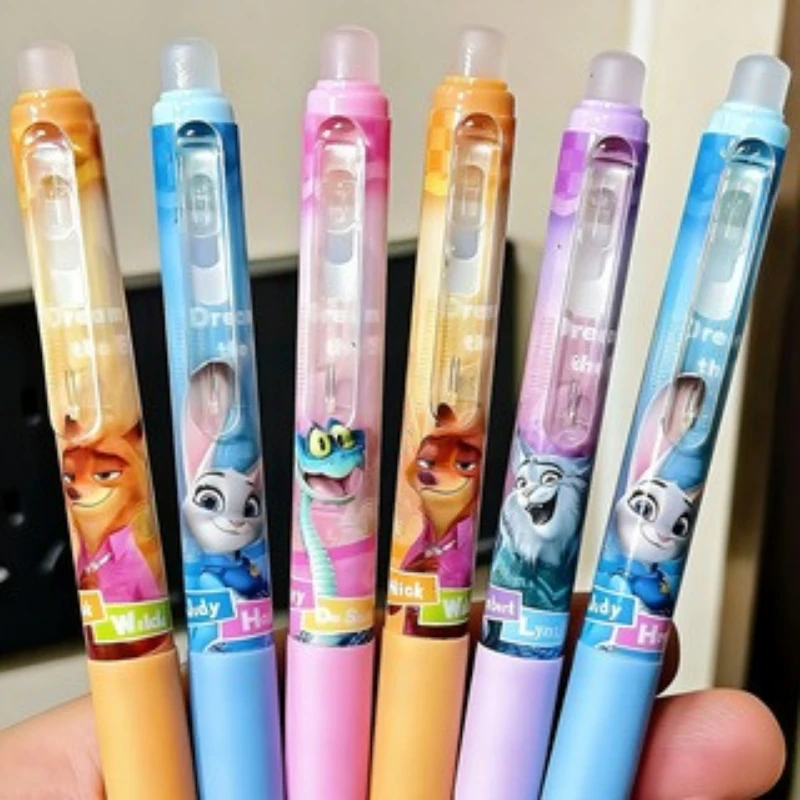 4pcs/set Disney Zootopia, Judy and Nick, Gel Pens, Ideal for Writing, Office and Study Use, Stationery Supplies