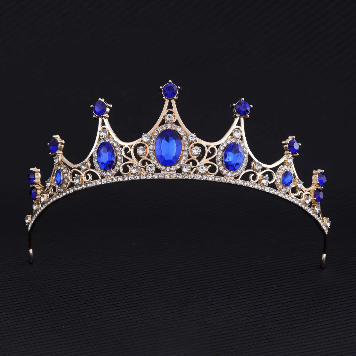 Luxury Princess Queen Shiny Rhinestone Crown Headbands for Woman Bridal Tiaras and Headdresses Stylish Hair Jewelry Accessories