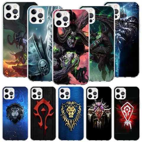 W-World Of W-Warcraft W-Wow 전화 케이스 Apple iPhone 16 15 14 13 12 11 Pro Max XS XR X 7 + 8 Plus SE 소프트 쉘 커버 Coque 1