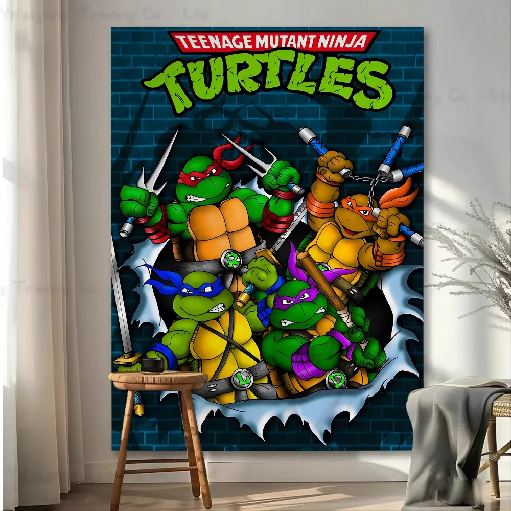 Teenage Mutant Ninja Turtles Anime Tapestry Hippie Flower Wall Carpets Dorm Decor Wall Hanging Home Decor