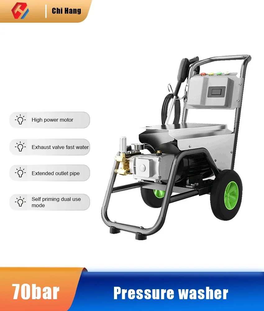 Automatic Car Washer 13L/min 2.2KW-2P Building Wall Floor Pressure Washer Commercial Household Mobile Cleaning Machine