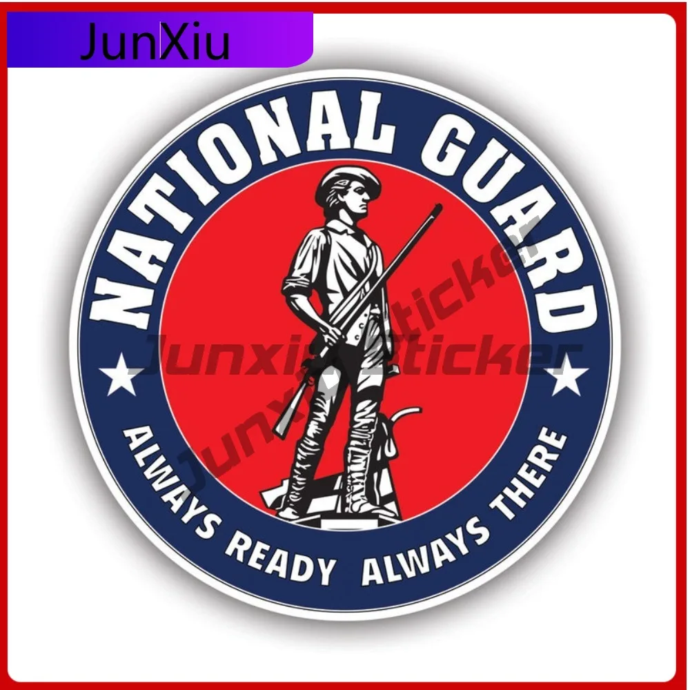 National Guard Seal Fade Resistant Sun Resistant Anime Style For Laptop Bumper Rear Windshield No Residue Removable Decoration