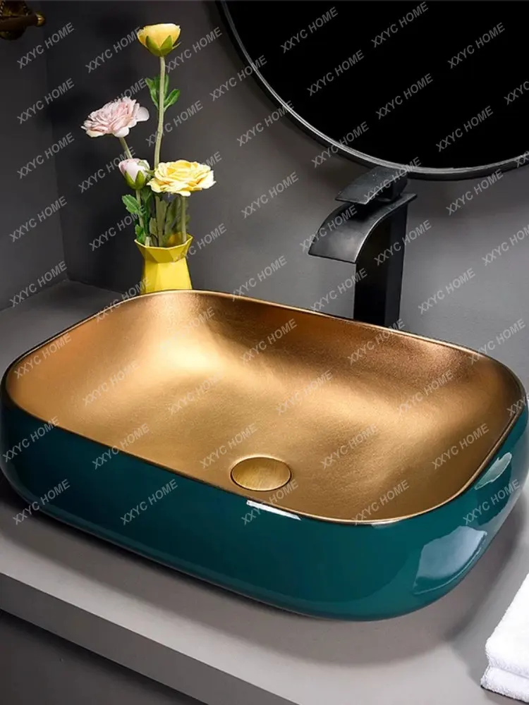 Counter Basin High-end Wash Basin Hotel Bathroom Wash Basin Household Light Luxury Wash Basin