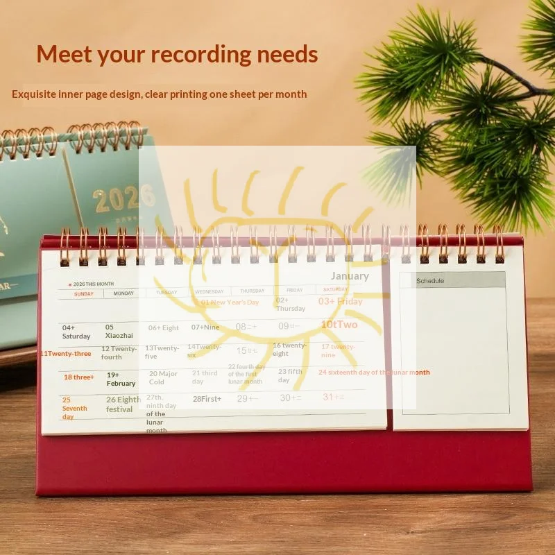 

Writeable Memo Standing 2026 Desktop Desk Calendar Portable Foldable Table Calendar Academic Planner Table Decorations