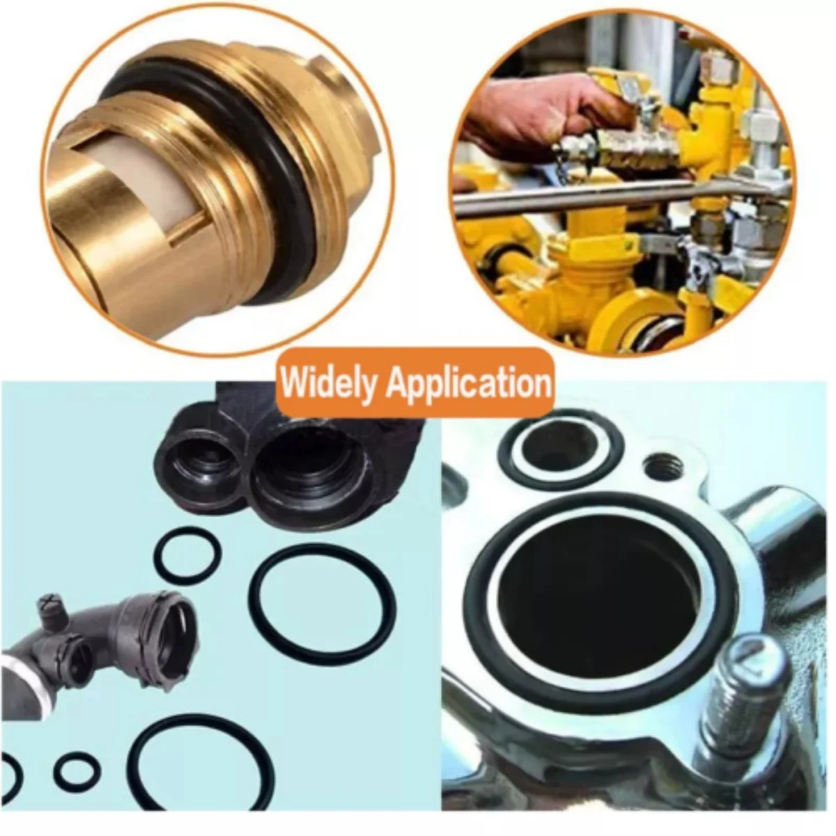 225 قطعة O حلقة مجموعة متنوعة من الأختام المطاطية السوداء بالوعة الحنفية غسالة السباكة الغاز الهوائي